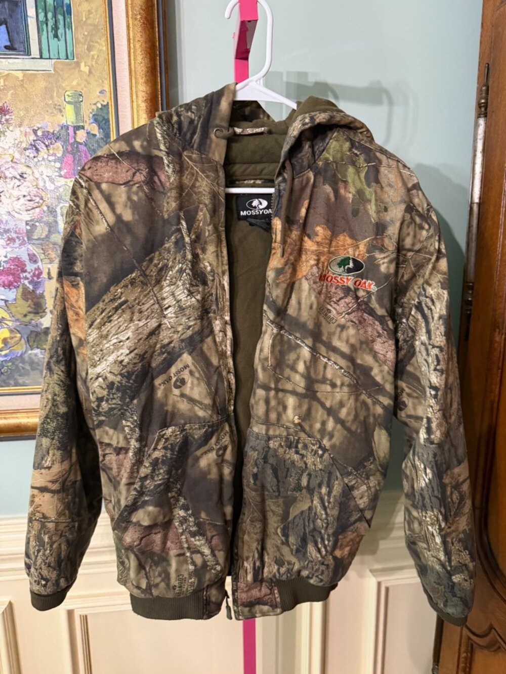 Mossy Oak Camo Hooded Hunting Jacket Men's M